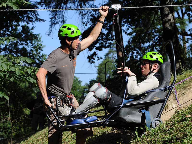 parc thermal-tyrolienne handi photo accrobranche adapté